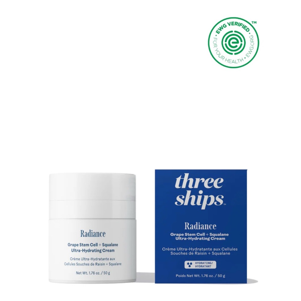 NEW! THREE SHIPS Radiance Grape Stem Cell + Squalane Ultra-Hydrating Cream 50g